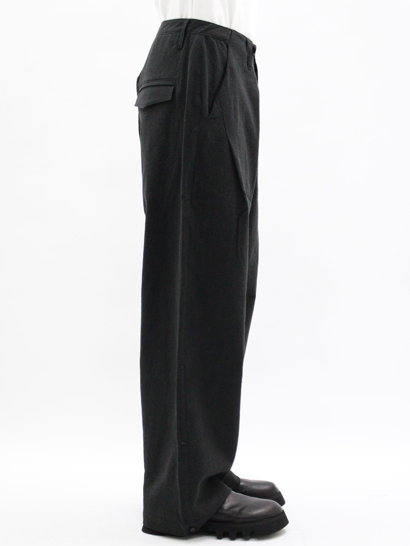 【26SS】ウェーブ テープド パンツ / WEAVE TAPED PANTS / ブラック