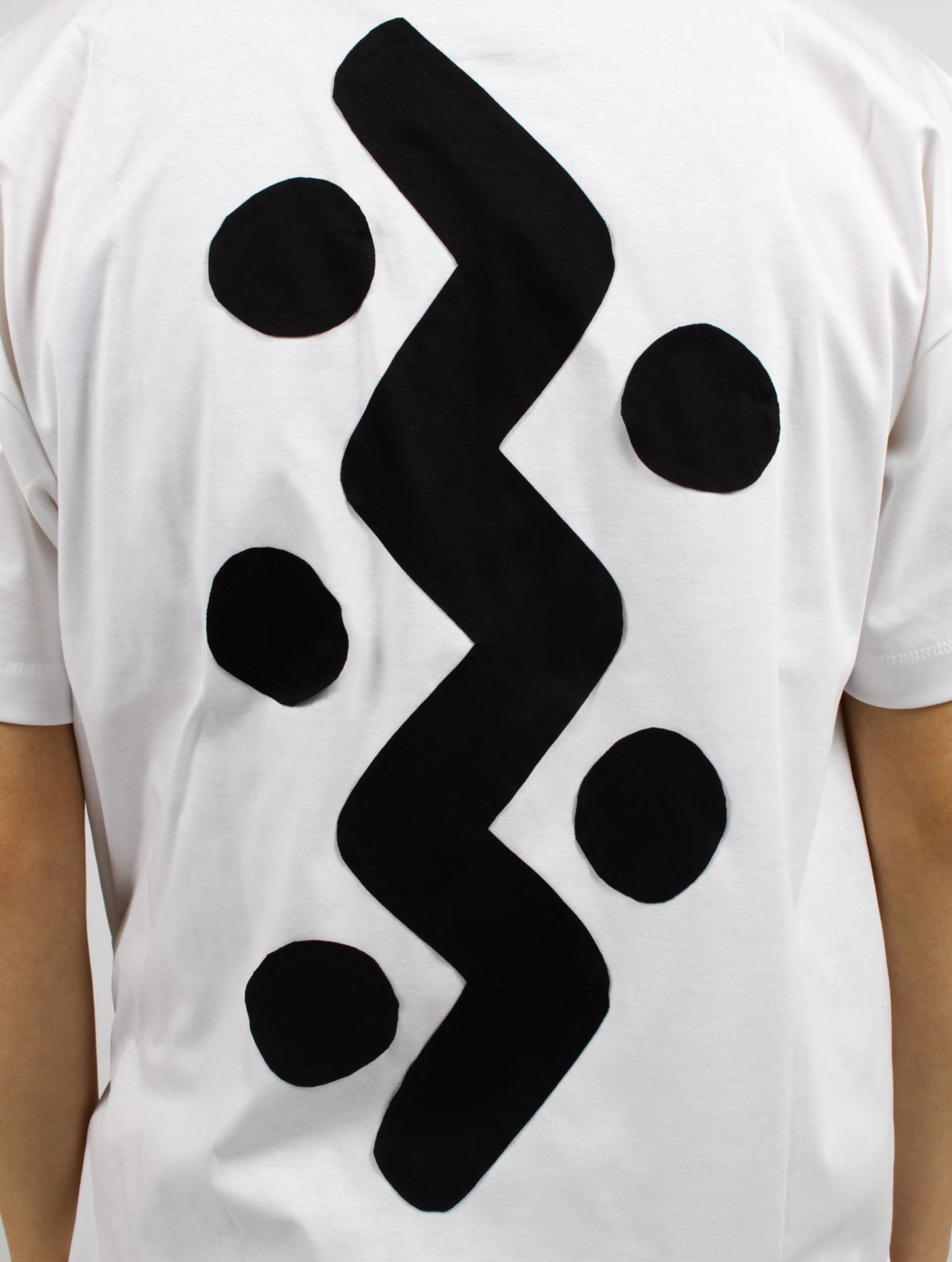 【25SS】パターン B パッチワーク ティー A 半袖 カットソー / PATTERN B-PATCHWORK TEE A / ホワイト×ブラック