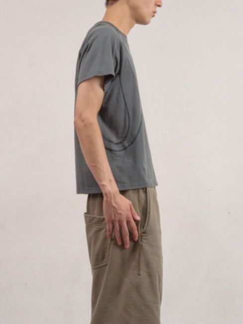 【26SS】 パネルド ハーフスリーブ Tシャツ / PANELLED HALF SLEEVE T-SHIRT / SLATE BLUE (グレー)
