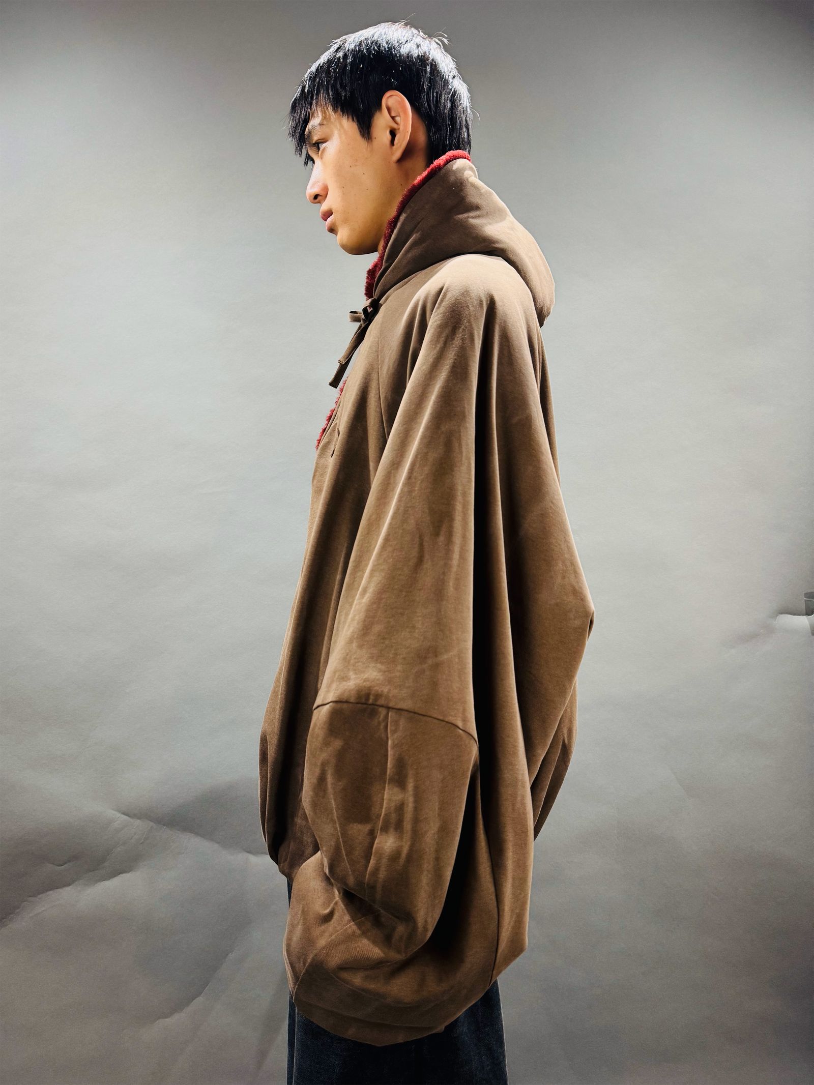 【25AW】リバーシブル フーディー パーカー / REVERSIBLE HOODIE / ブラウン×ワイン