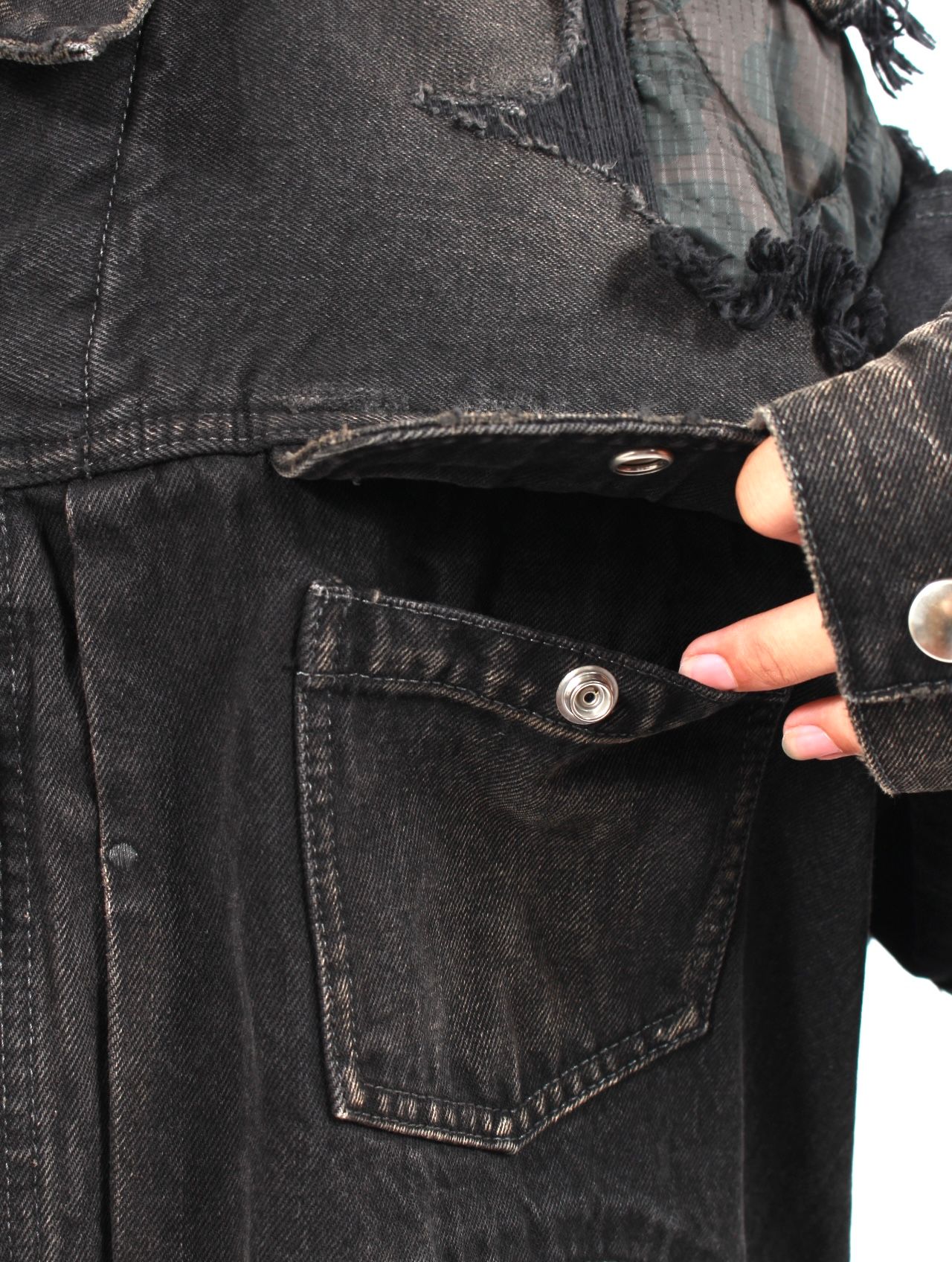 【25AW】 ダブル レイヤード デニム ジャケット / DOUBLE LAYERED DENIM / ブラック