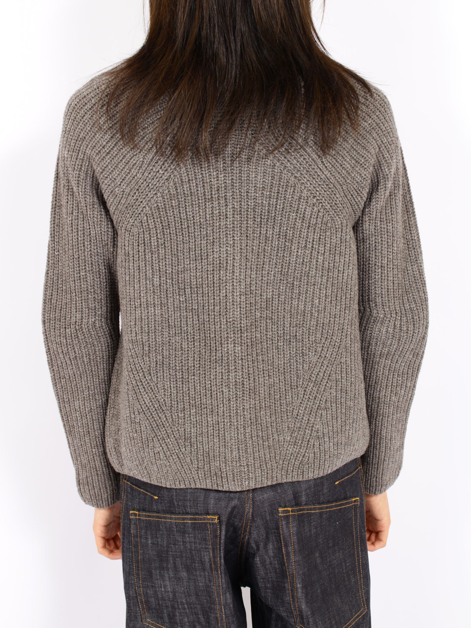 【26AW】ドライバーズ ジップ アップ セーター ニット セーター / DRIVERS ZIP UP SWEATER / TAUPE MELANGE(ブラウン)