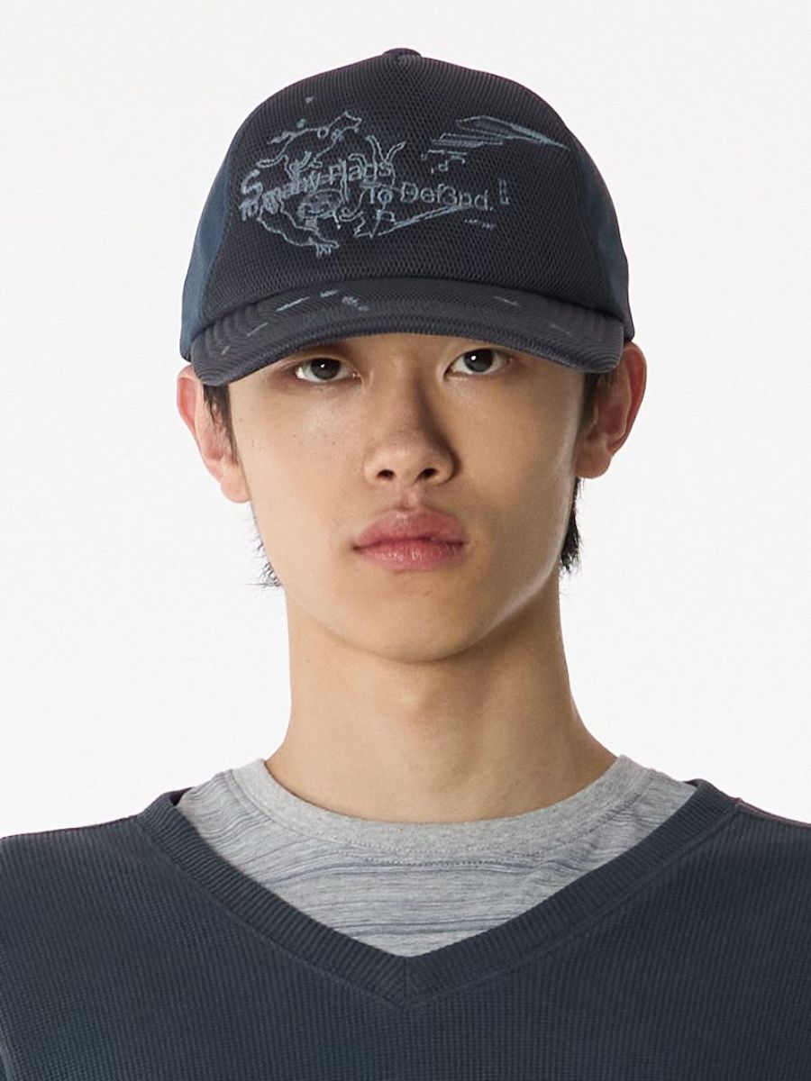 ノイズ メッシュ キャップ メッセージ / NOISE MESH CAP / ブルーチャコール SG27SSACCA003