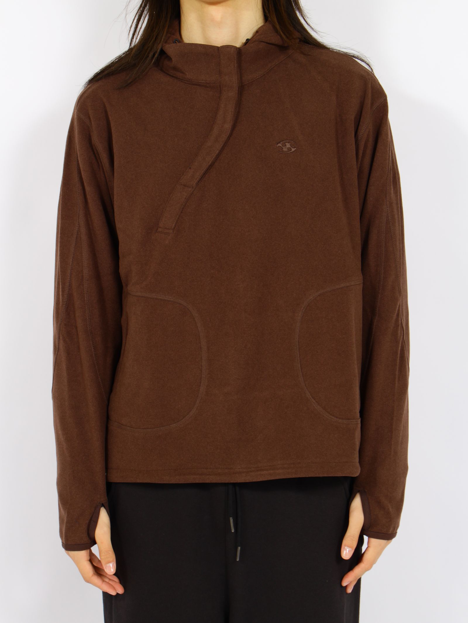 【26AW】レイヤード フーディー / LAYERED HOODIE / ブラウン