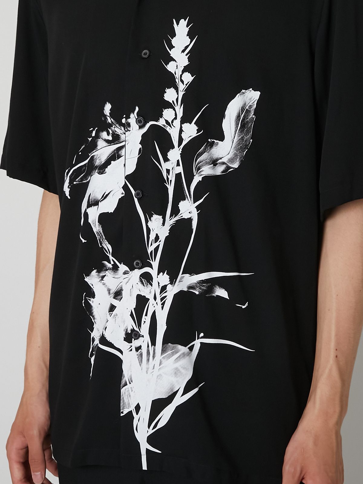 【27SS】オープンカラーシャツ 花柄 半袖 シャツ / OPEN-COLLAR SHIRT / ブラック