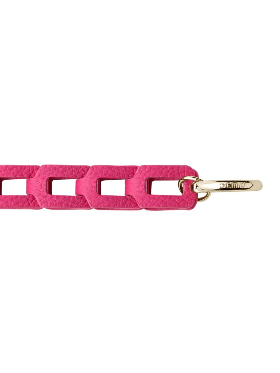 レザーチェーン ハンド ストラップ / HAND STRAP RECTANGLE / マゼンタピンク
