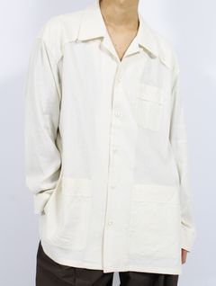 【25SS】シルクリネン パジャマ シャツ / SILK LINEN PAJAMA SHIRT.13 / オフホワイト