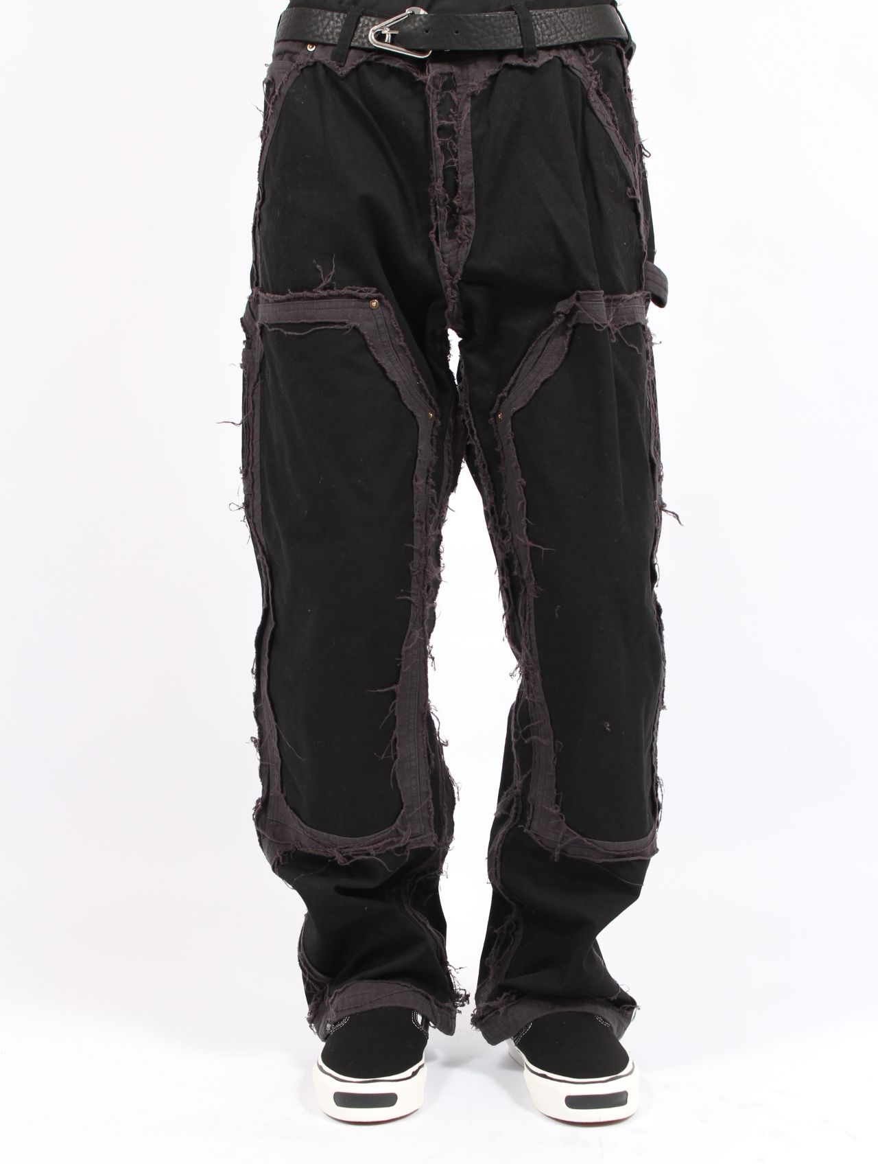 【25AW】ブラックミーンズ コラボレーション デコンストラクテッド ペインター パンツ / BLACKMEANS × KAMIYA DECONSTRUCTED PAINTER PANTS / ブラック