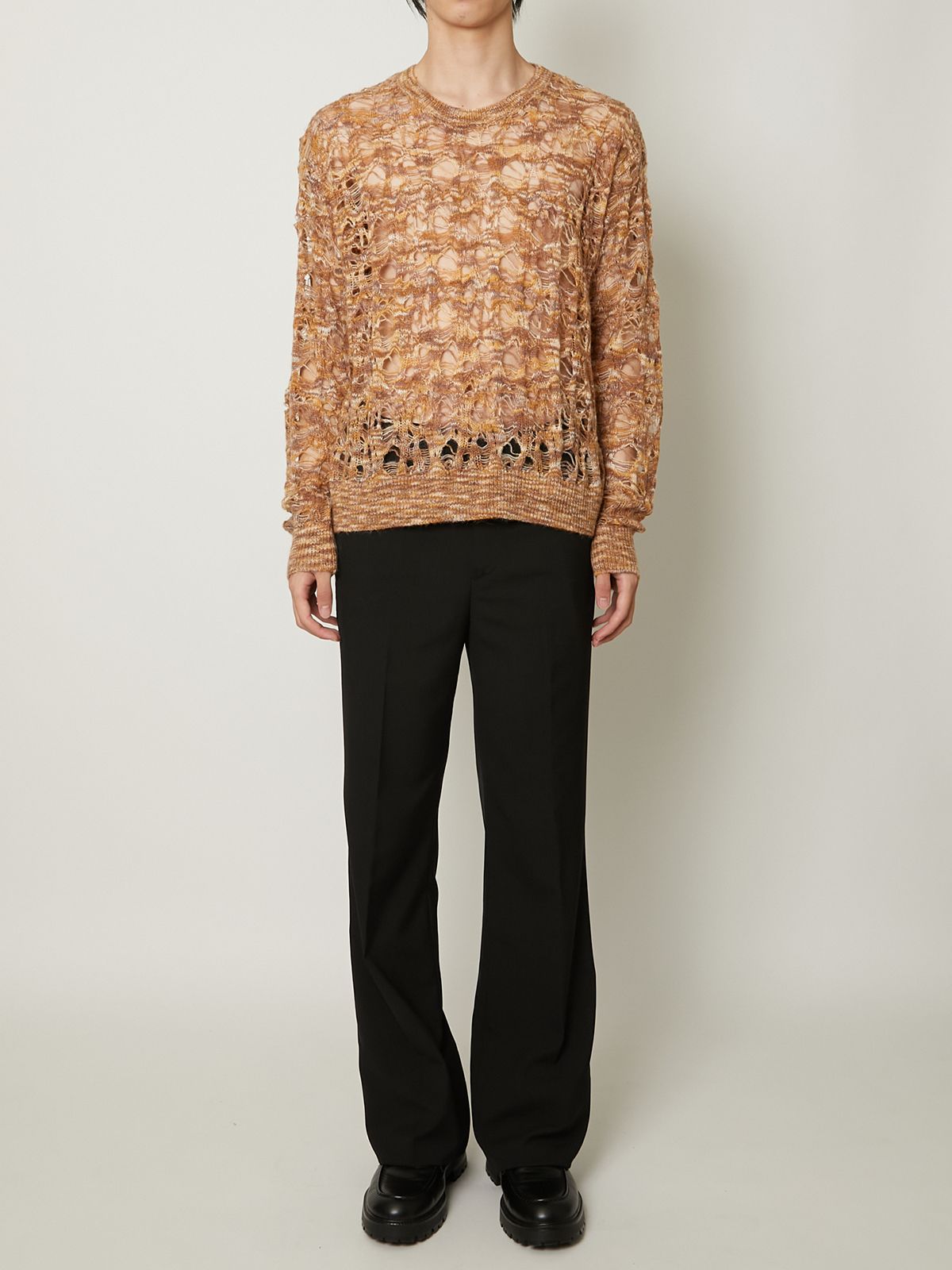 【25AW】モヘア ニット 長袖 プルオーバー / MOHAIR KNIT / イエロー