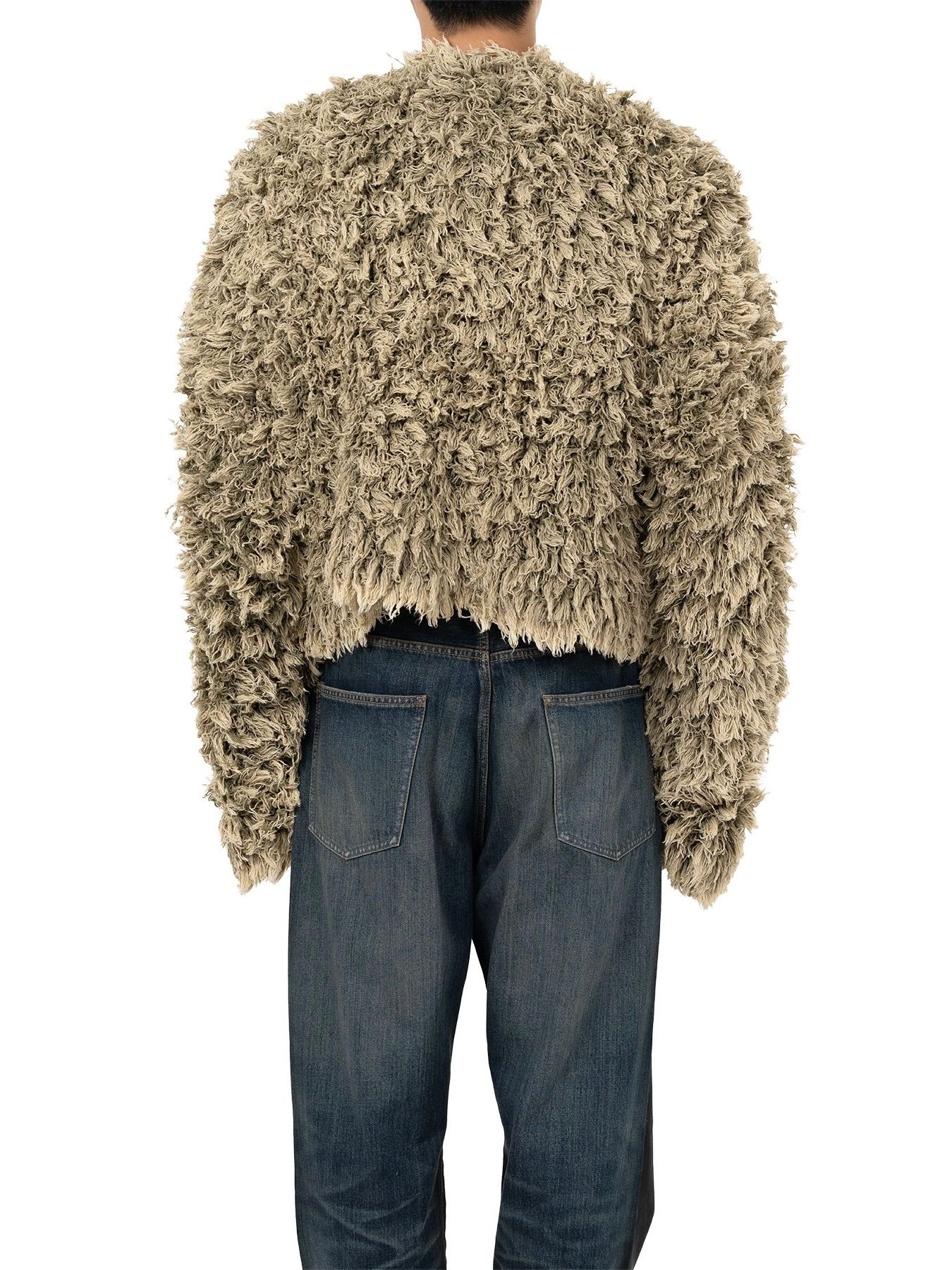 【25AW】ブリーチ シャギー ニット カーディガン / BLEACHED SHAGGY KNIT CD / カーキ