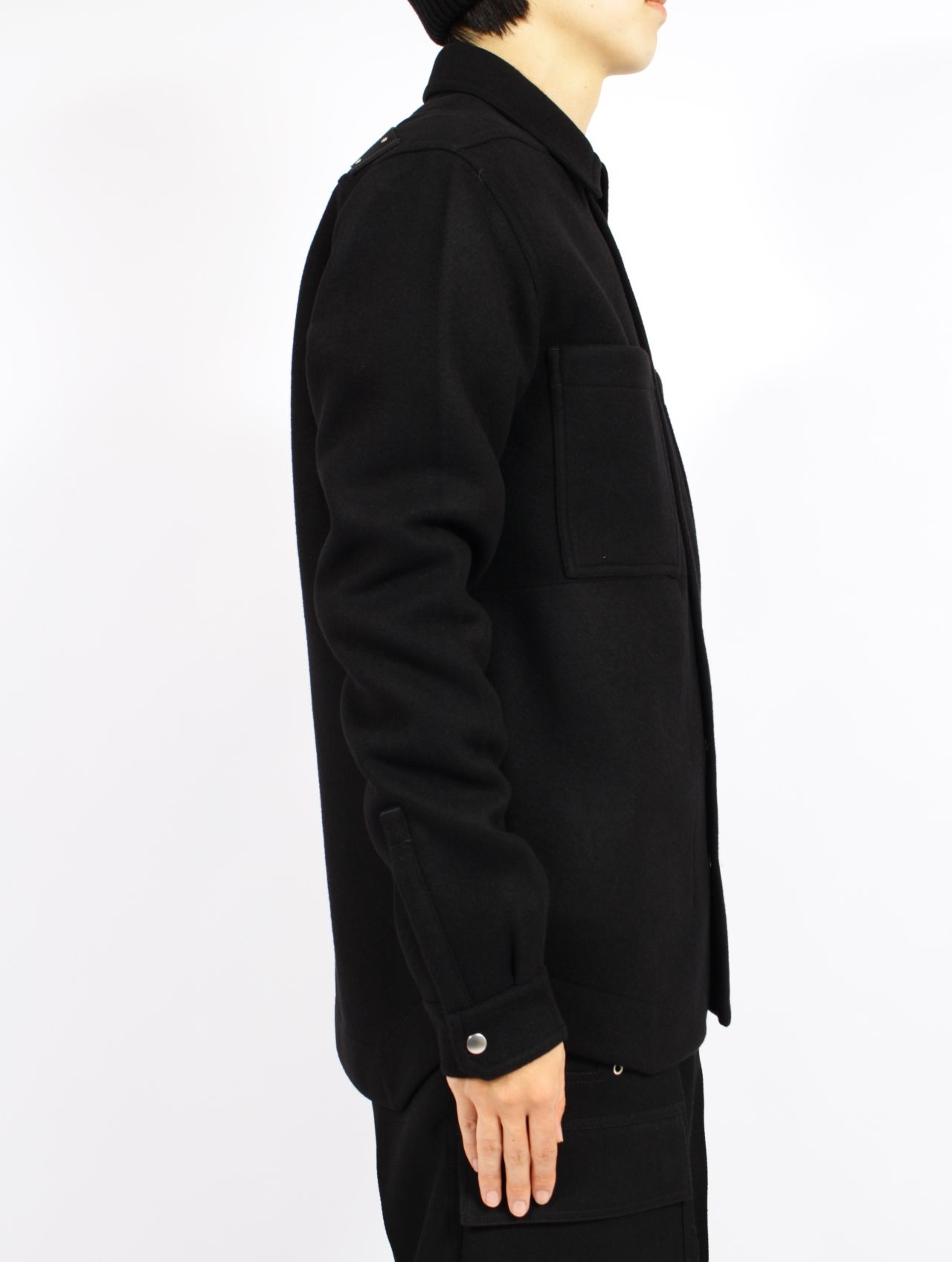 【25AW】ウール アウターシャツ / OUTERSHIRT / ブラック