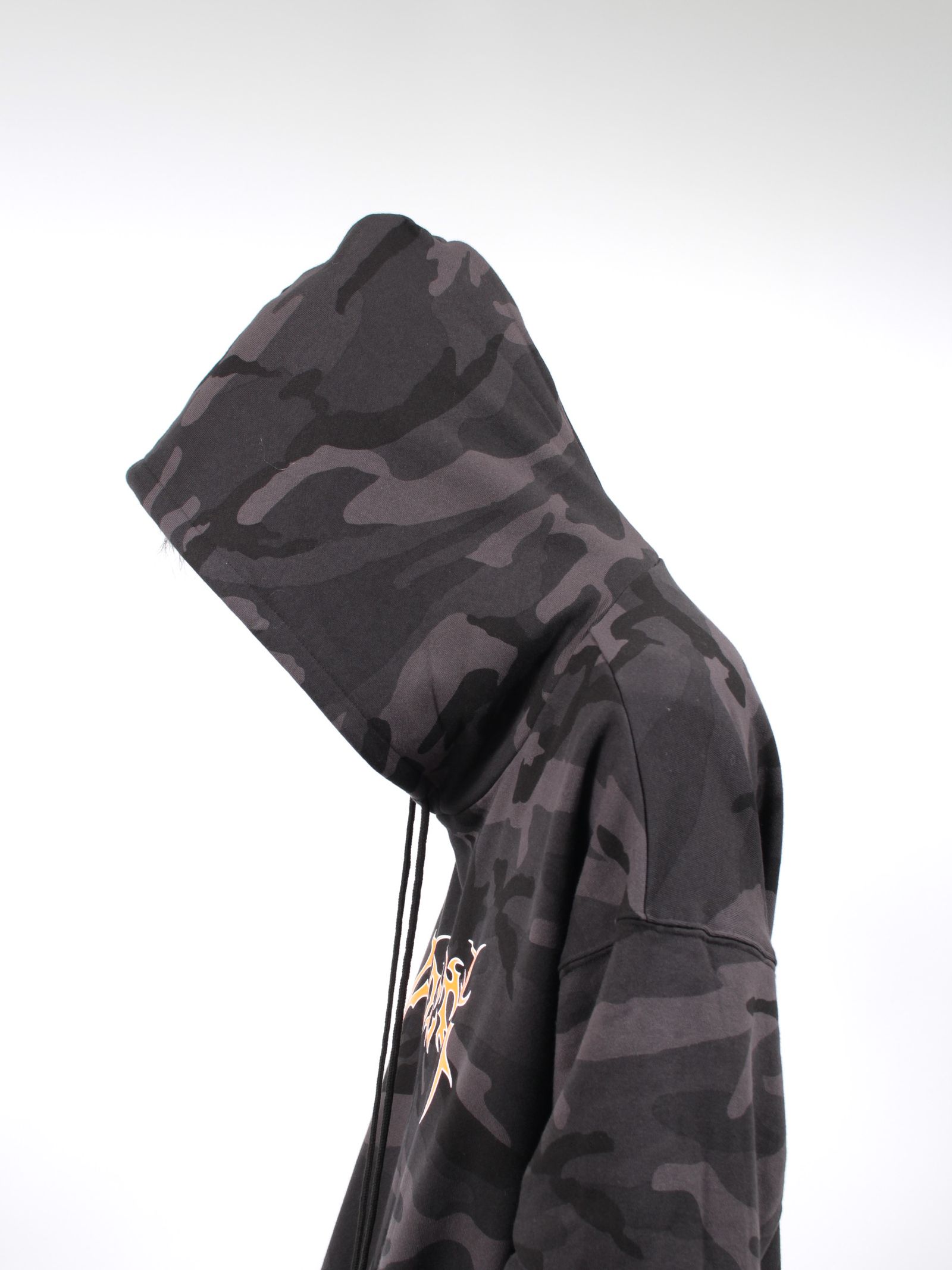 【24AW】カモフラージュ スウェット フーディー / CAMOUFLAGE HOODED SWEATER / ブラック