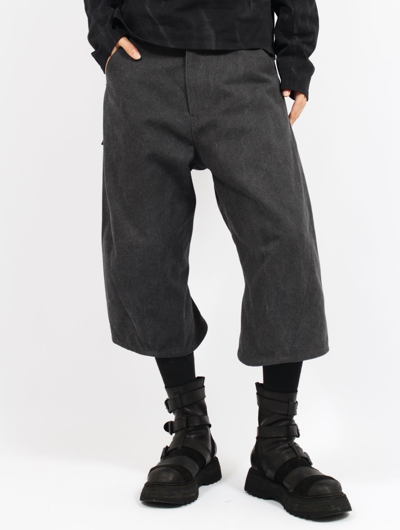 【26SS】 3D ショート デニム パンツ / 3D SHORT DENIM PANTS / ダークグレー