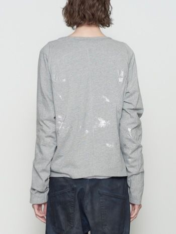 【26AW】フォイル プリント スプラッター ロング スリーブ Tシャツ / FOIL PAINT SPLATTER LONG SLEEVE T-SHIRT / HEATHER GRAY(グレー)
