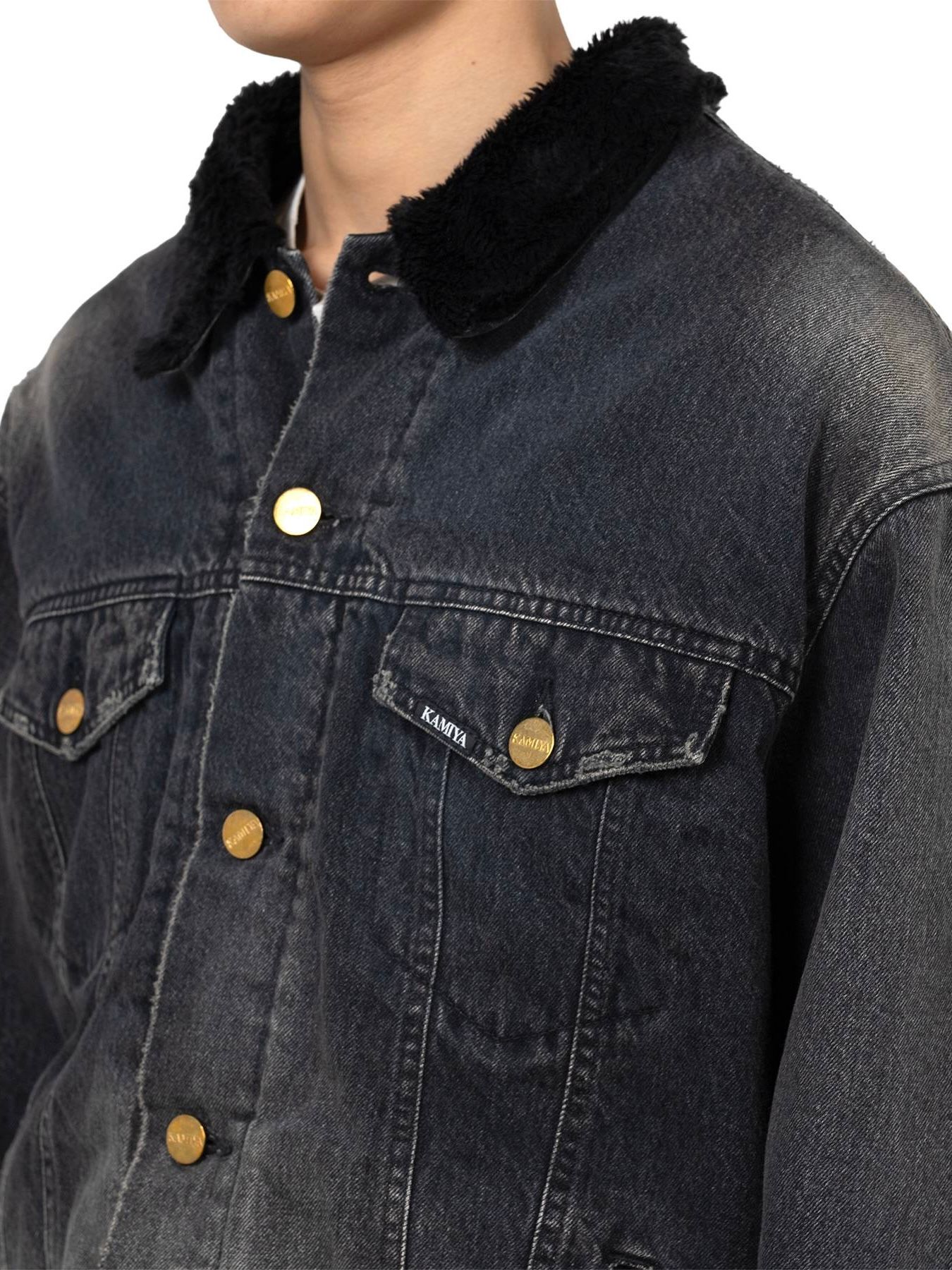 【25AW】ボア ライニング デニム ジャケット / BOA LINING DENIM JACKET / ブラック