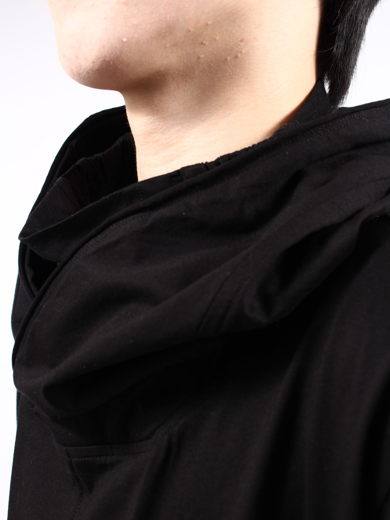 【25SS】ストレッチ コットン パーカー / COTTON SZ JERSEY HOODIE / ブラック
