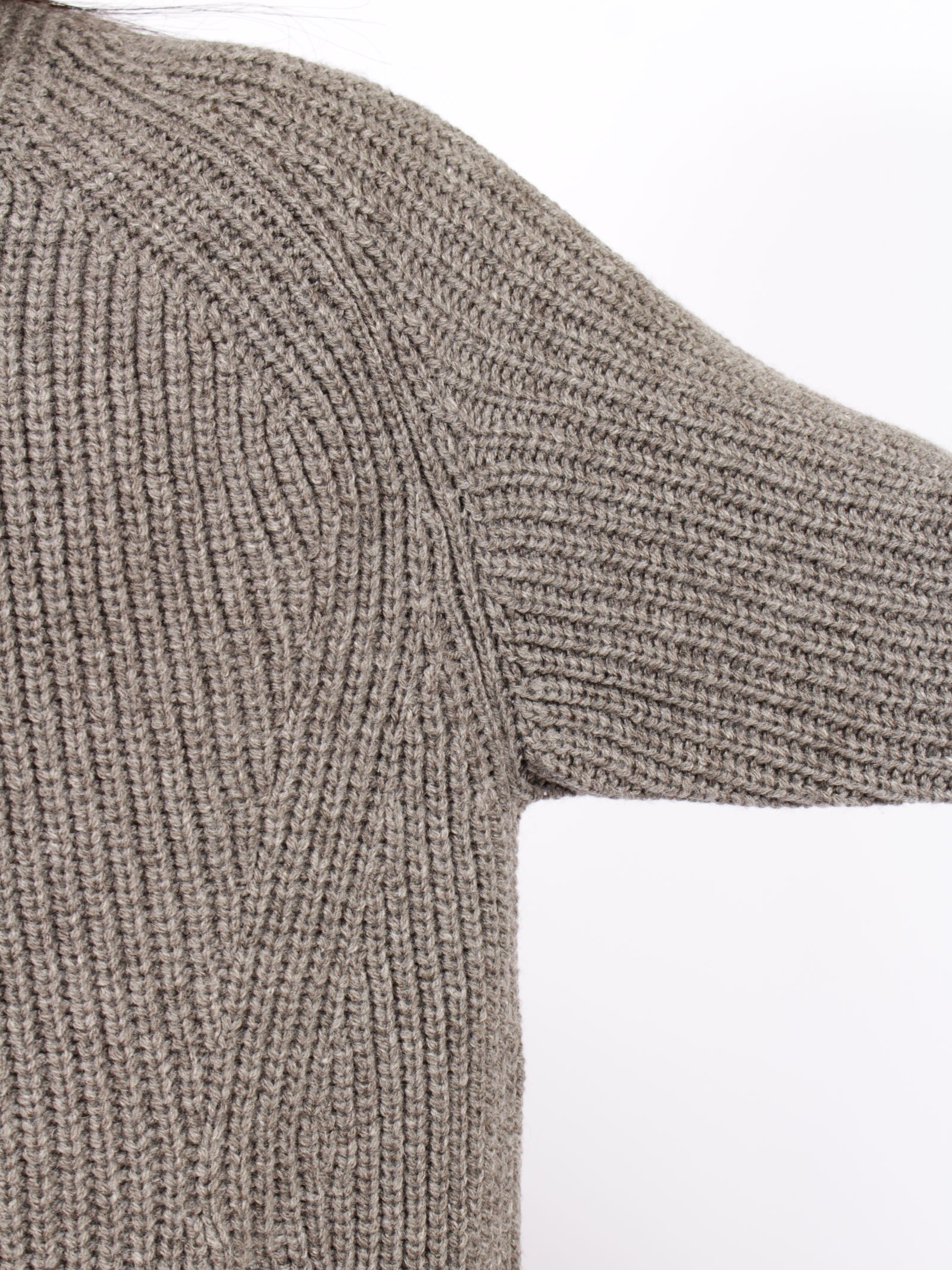 【26AW】ドライバーズ ジップ アップ セーター ニット セーター / DRIVERS ZIP UP SWEATER / TAUPE MELANGE(ブラウン)