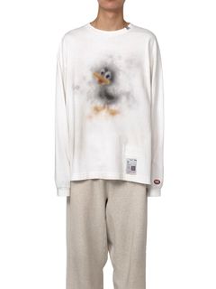 【24AW】ダック ペイント ディストレスド ロングスリーブ Tシャツ / DISTRESSED LS TEE / ホワイト