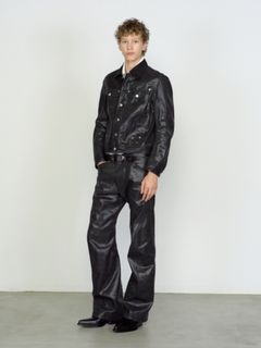 3D ツイステッド ジーンズ コーティング デニム パンツ / 3D TWISTED JEANS / FOILED BLACK (ブラック)
