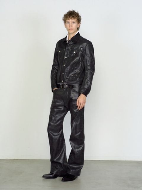 3D ツイステッド ジーンズ コーティング デニム パンツ / 3D TWISTED JEANS / FOILED BLACK (ブラック)