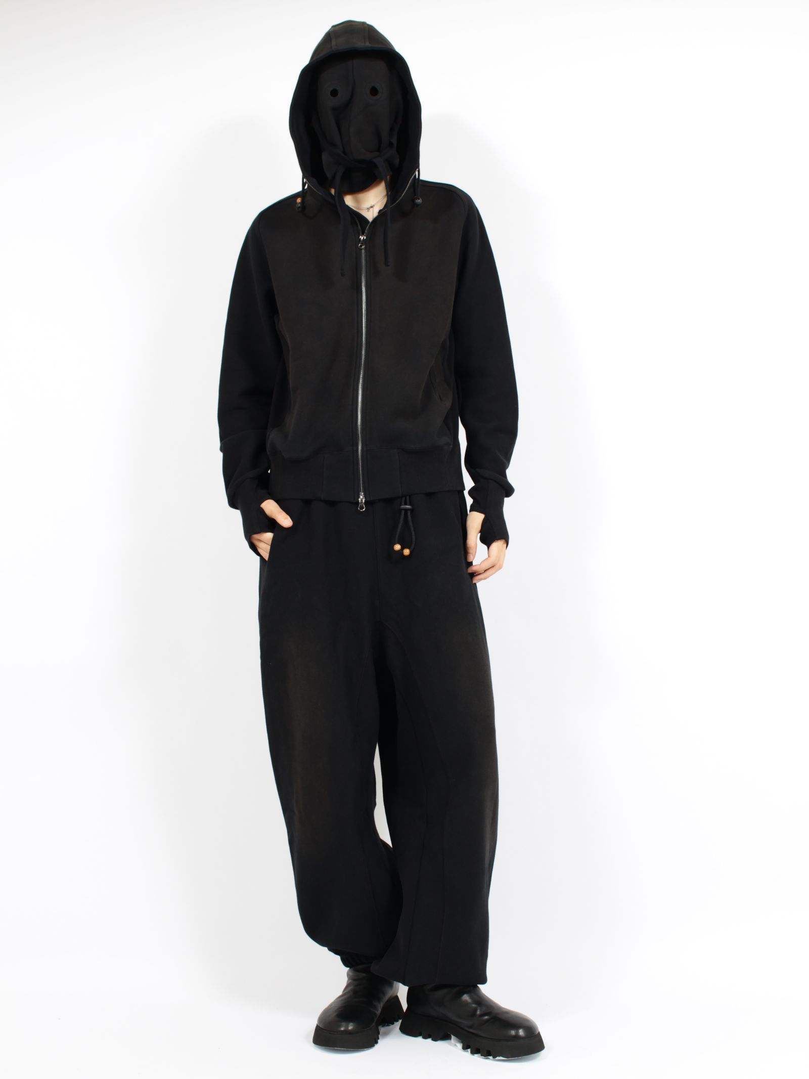 【26SS】グワイ マスク フード / GWAI MASK HOOD / ブラック