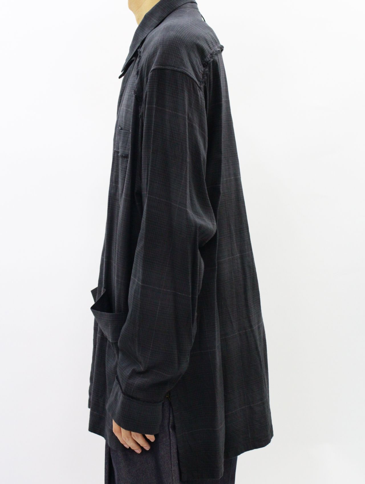 【25SS】オンブレ チェック パジャマ シャツ / OMBRE CHECK PAJAMA SHIRT.13 / ブラック