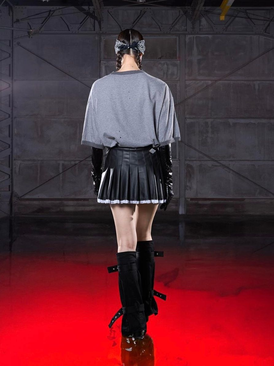 【26SS】コットン ベルテッド レッグウォーマー "ペンタグラム" / COTTON BELTED LEG WARMER 'PENTAGRAM / ブラック