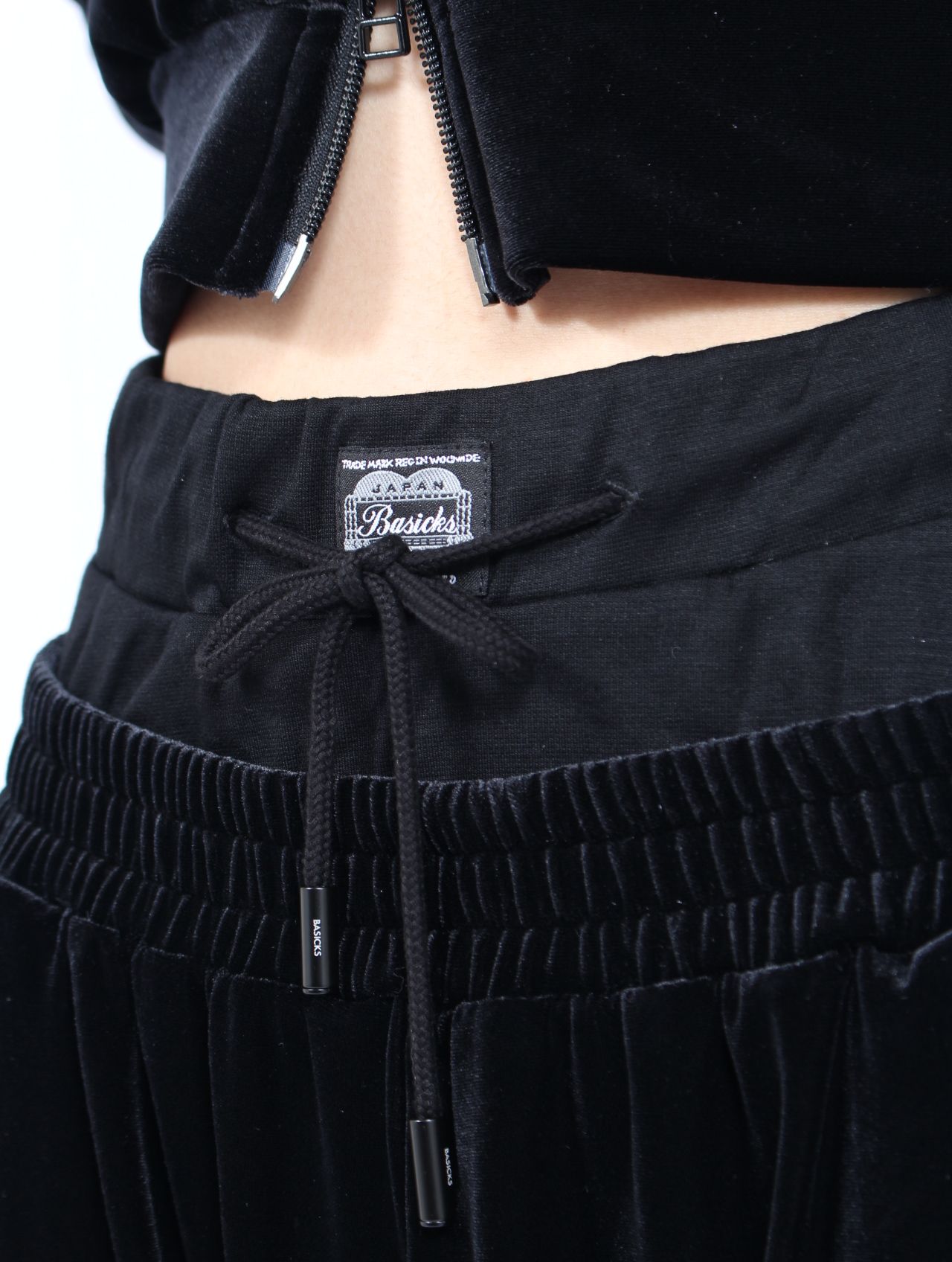 【25AW】レイヤード ベルベット トラウザーズ / LAYERED VELVET TROUSER / ブラック
