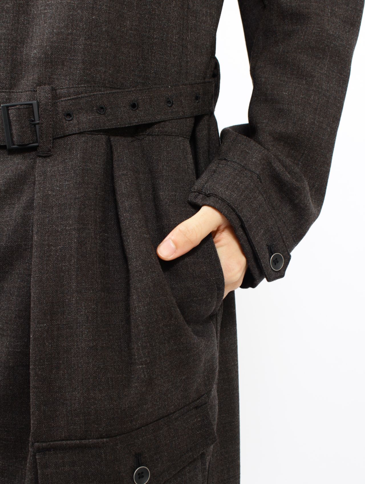 【26SS】ラフ ウール ジャンプスーツ / ROUGH WOOL JUMPSUIT .15 / ダークブラウン