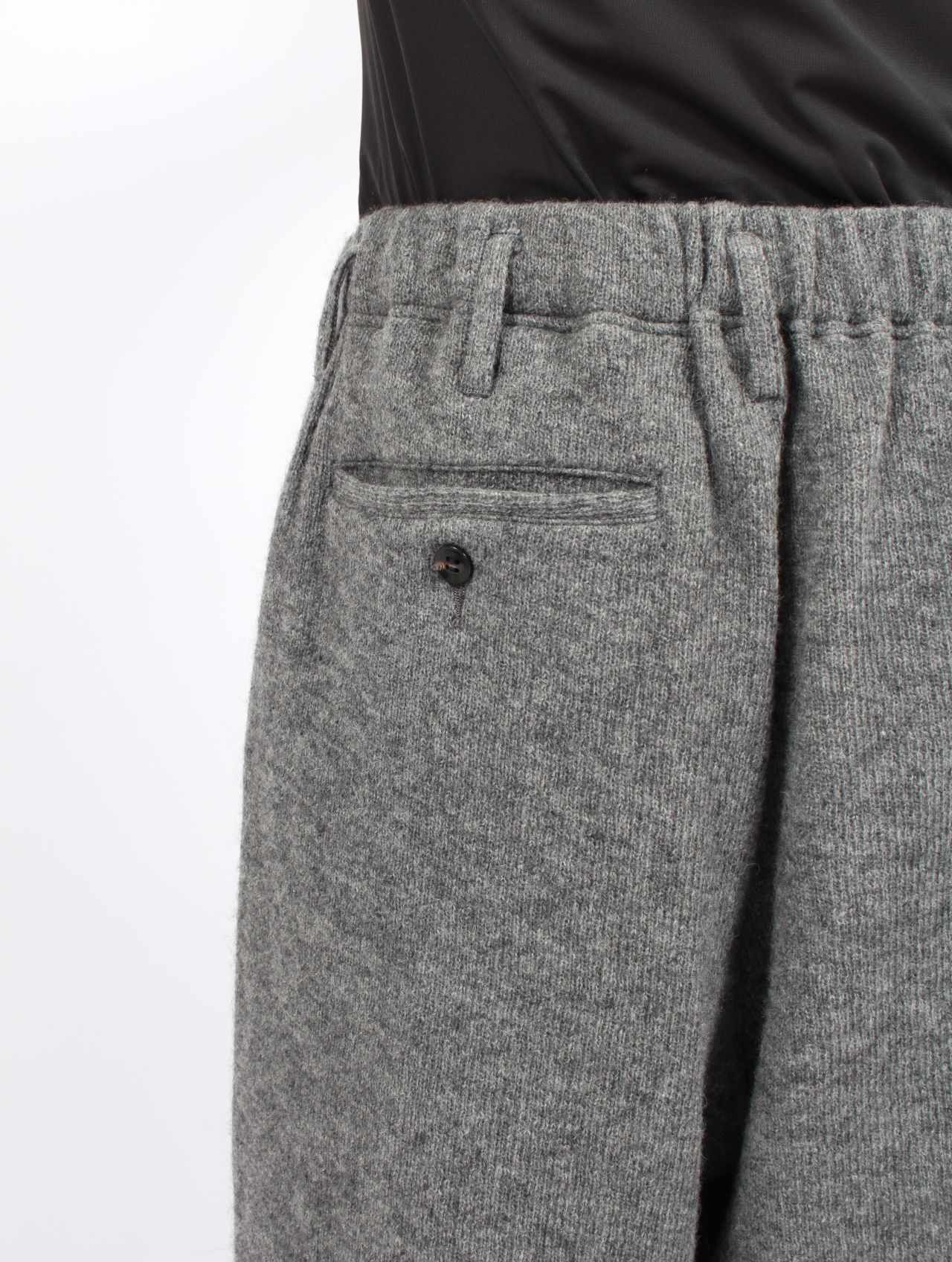 【25AW】ウール ダブル フェイス バギー パンツ / WOOL DOUBLE FACE BAGGY PANTS / グレー