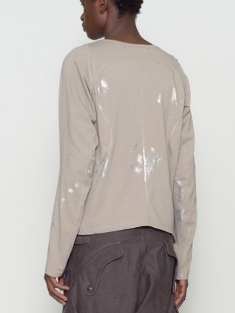 【26AW】フォイル プリント スプラッター ロング スリーブ Tシャツ / FOIL PAINT SPLATTER LONG SLEEVE T-SHIRT / CLAY(ベージュ)