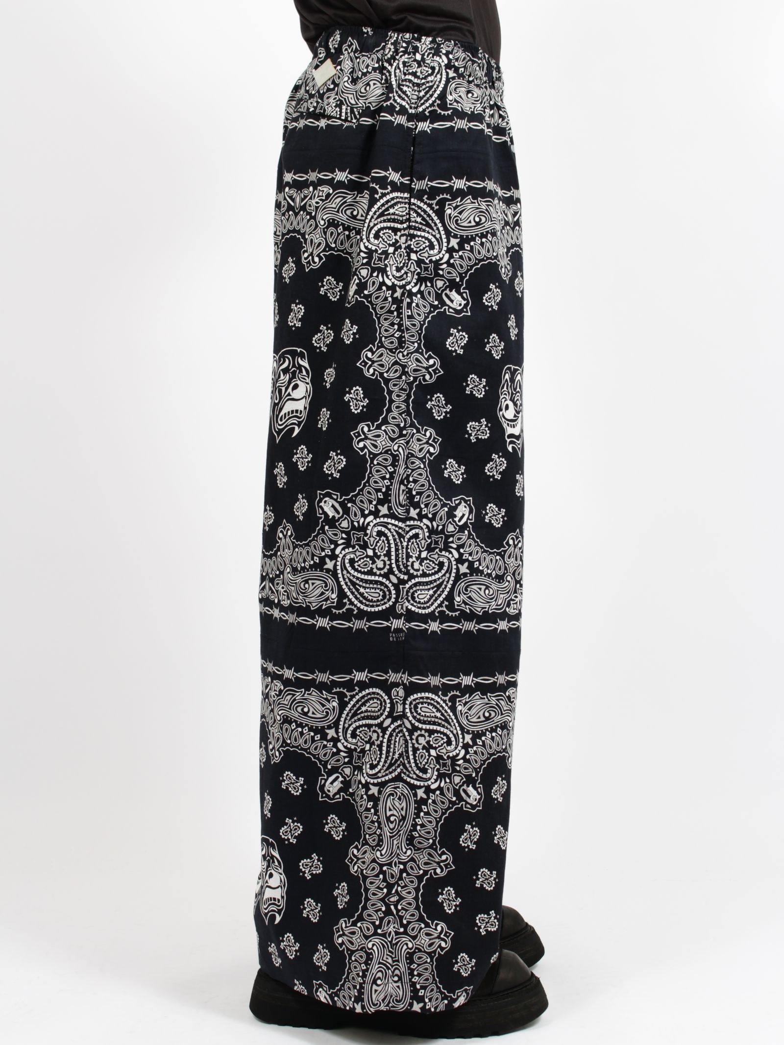 【26SS】バンダナ パンツ / BANDANA TROUSERS / ブラック