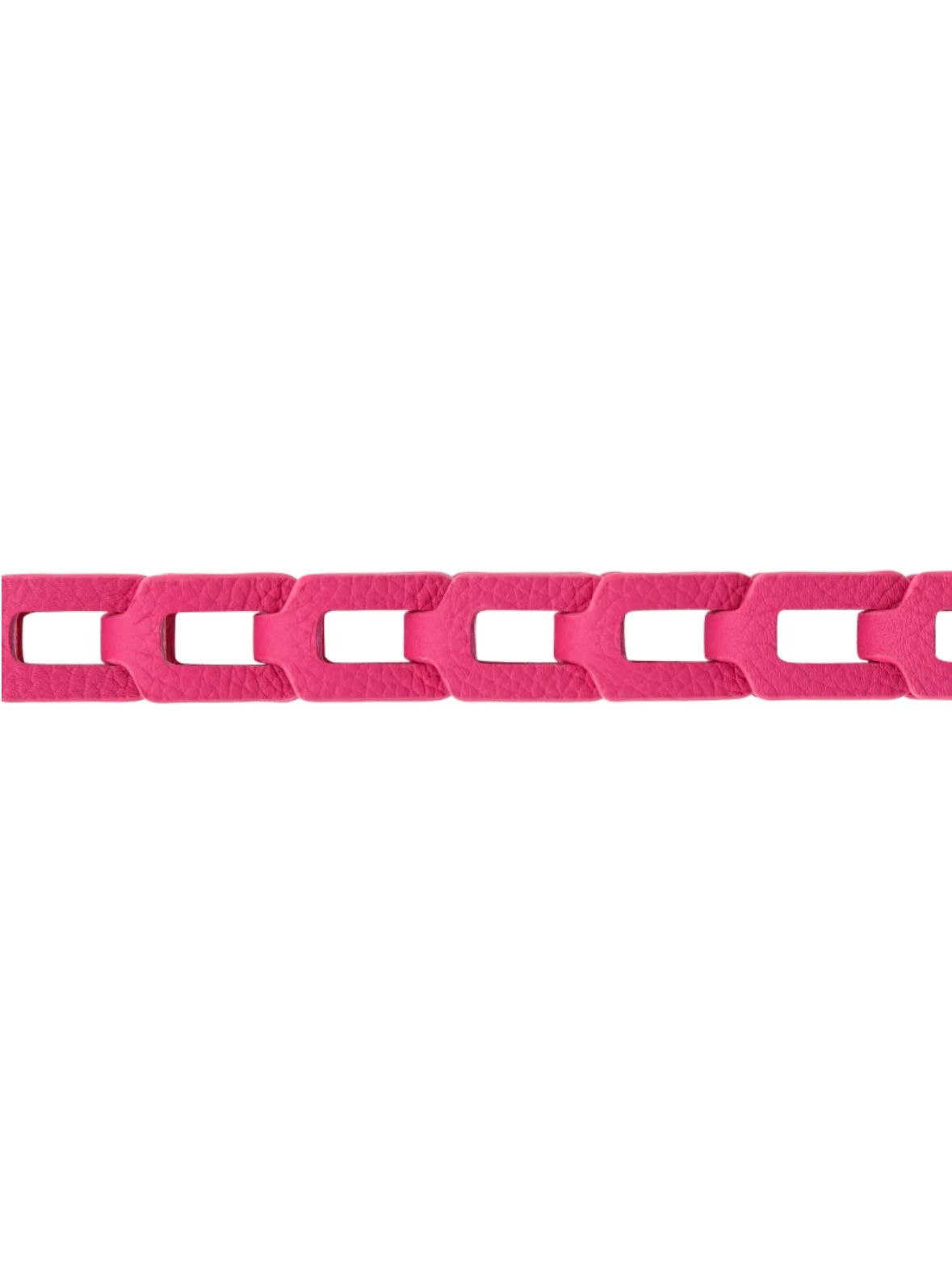 レザーチェーン ハンド ストラップ / HAND STRAP RECTANGLE / マゼンタピンク