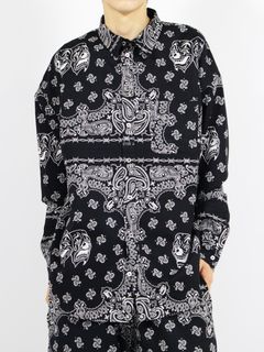 【26SS】コットン バンダナ シャツ ジャケット / COTTON BANDANA SHIRT JKT / ブラック