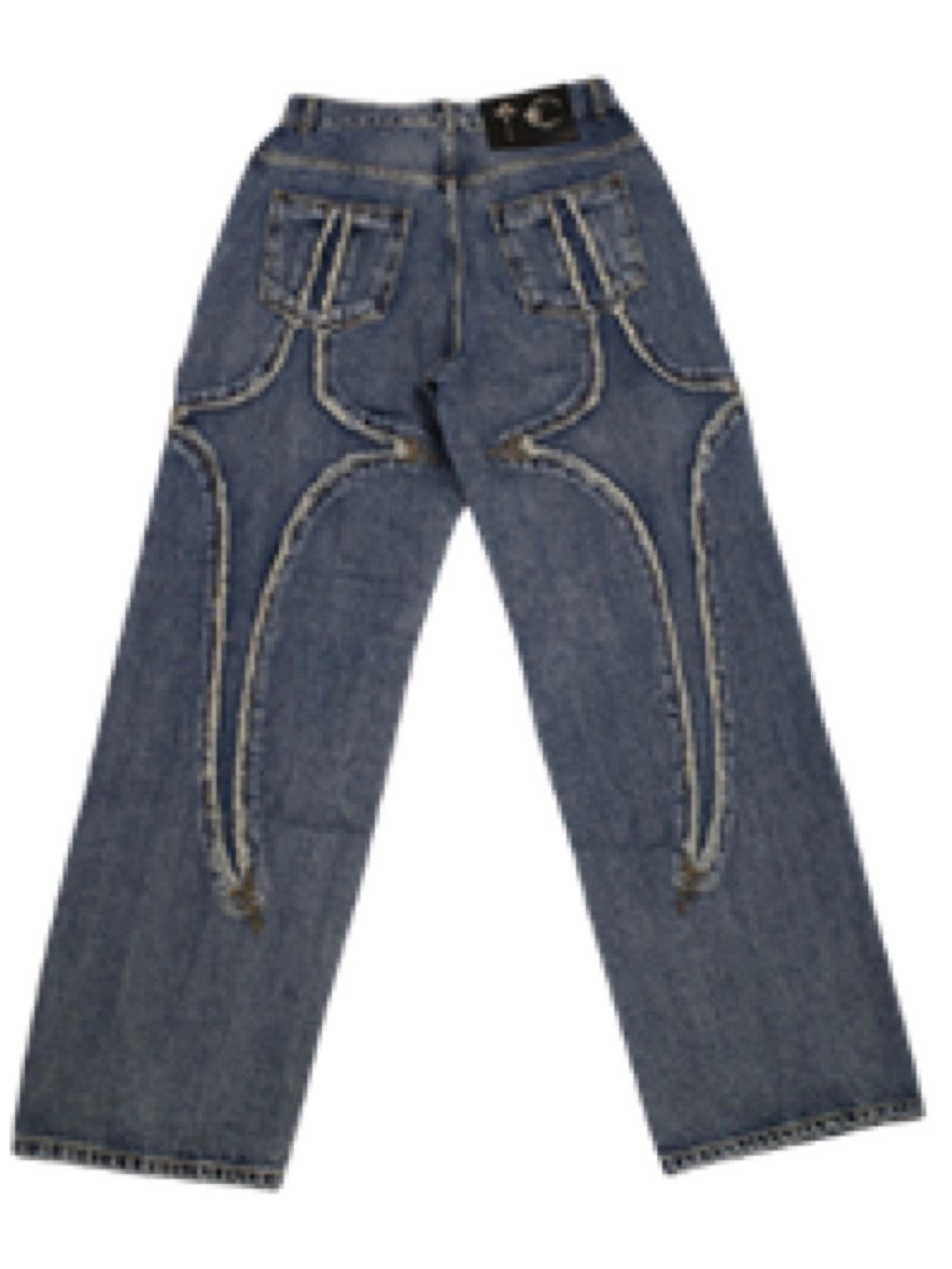 Thug Club - 【25AW】トライバル デニム パンツ TRIBLE DENIM