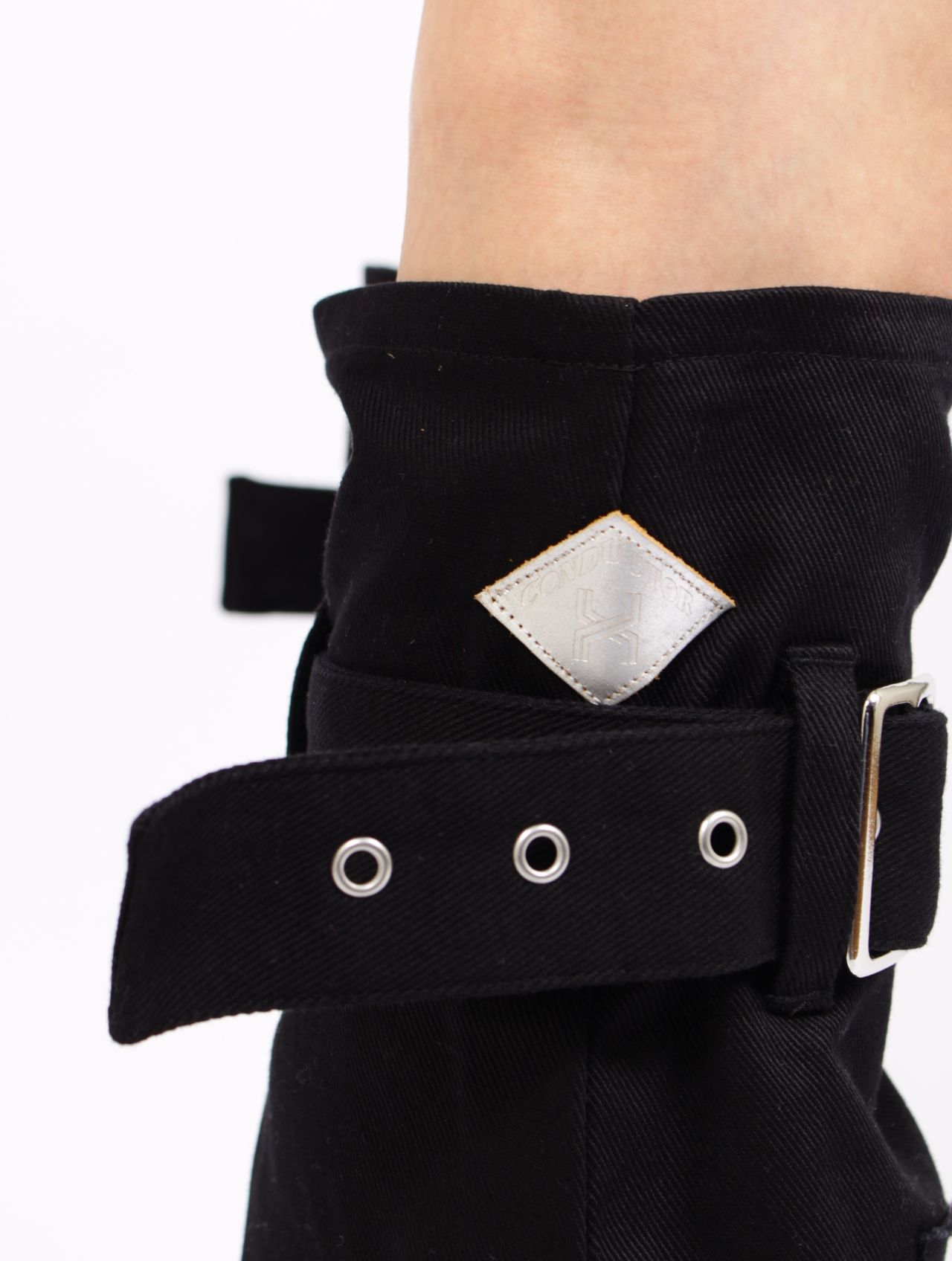 【26SS】コットン ベルテッド レッグウォーマー "ペンタグラム" / COTTON BELTED LEG WARMER 'PENTAGRAM / ブラック