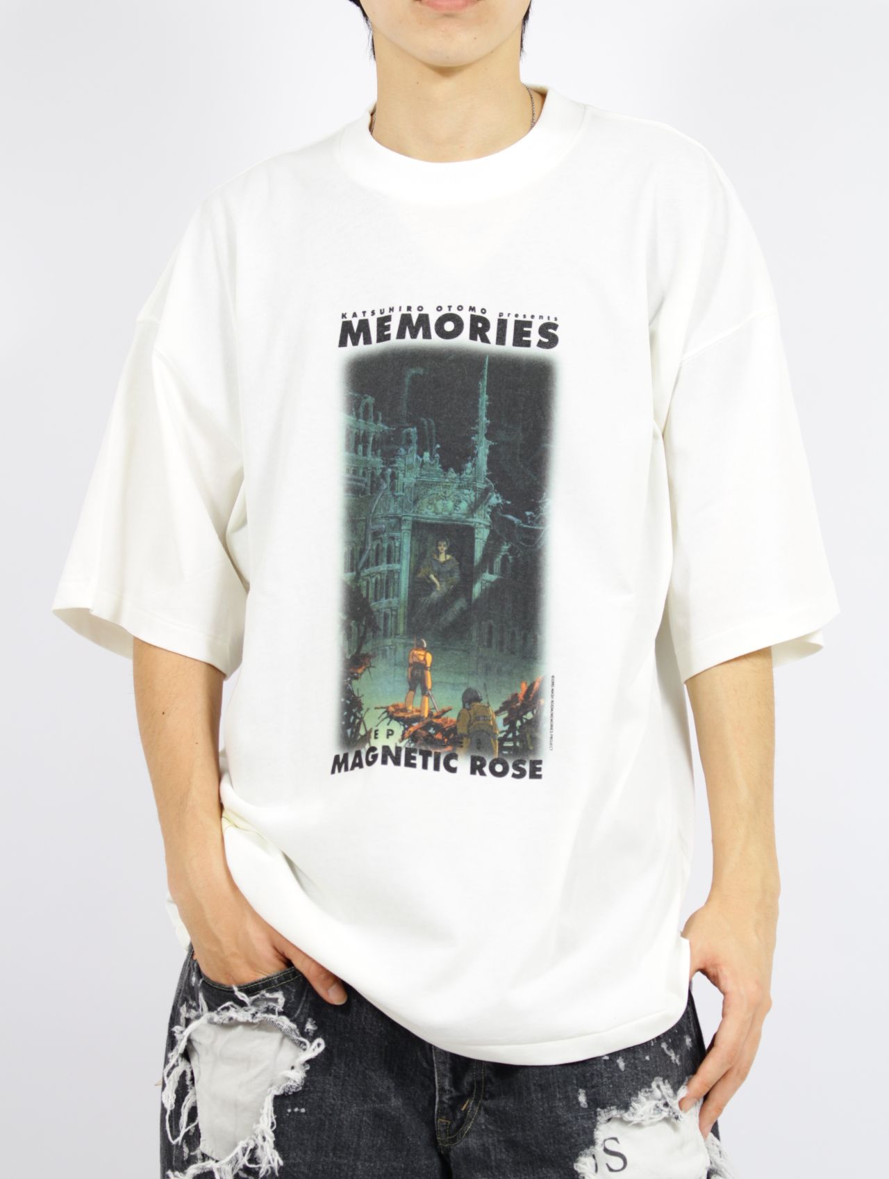 【26SS】"メモリーズ" 大友克洋 "磁気嵐" マグネットローズ Tシャツ / MEMORIES "MAGNETIC ROSE" S/SL Tee /ホワイト