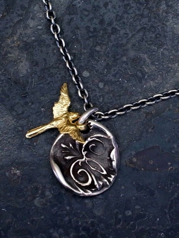 デイ ブレーカー ペンダント / DAY BREAKER PENDANT 【NIGHT AND BIRD】 NECKLACE / シルバー × ゴールド