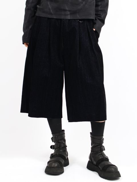 【26SS】 カバード デニム ショート トラウザー / COVERD DENIM SHORT TROUSERS / ブラック