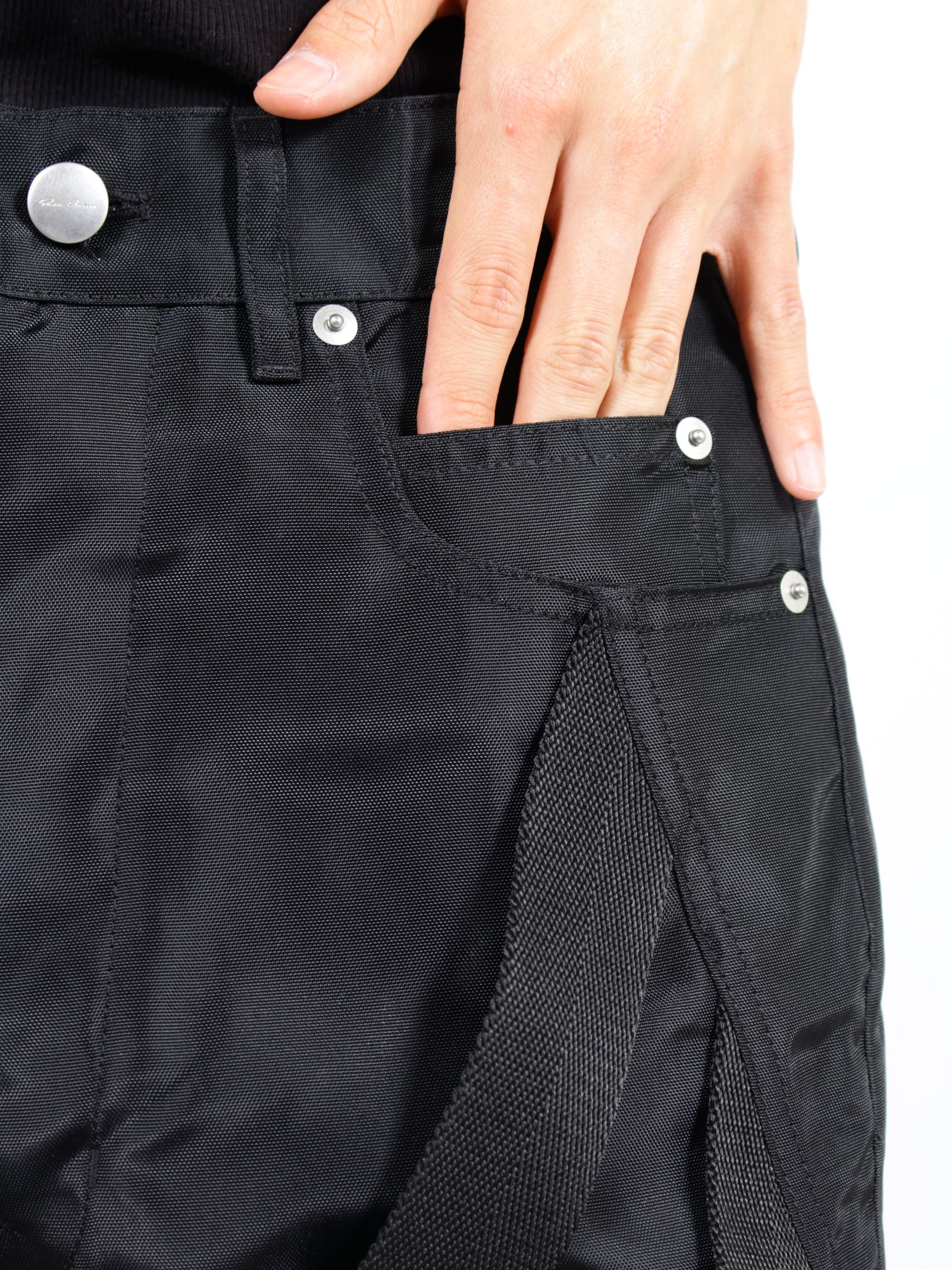 【26SS】メガストラップ ボラン フレア パンツ / MEGASTRAPPED BOLANS / ブラック