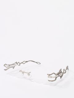【25AW】世界100本限定生産 NRVSS コラボレーション アイウェア01 リムレス メガネ 眼鏡 ブロリー / xNRVSS EYEWEAR01 'BROLY / シルバー