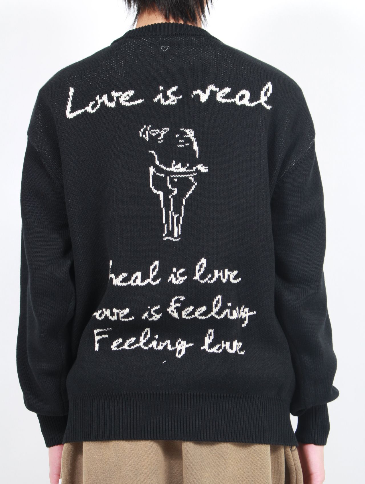 【25SS】ラブ イズ リアル コットン ニット セーター / LOVE IS REAL KNIT / ブラック