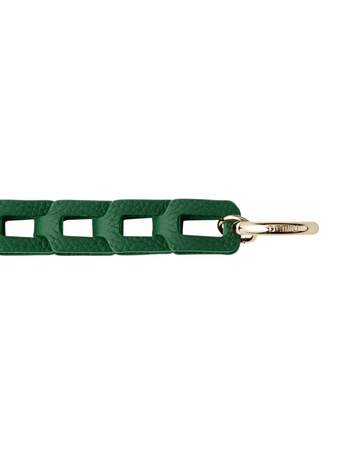レザーチェーン ハンド ストラップ / HAND STRAP RECTANGLE / グリーン