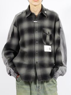 【26SS】コンバイン スウェット シャツ / COMBINED SH SWT / ブラック×グレー