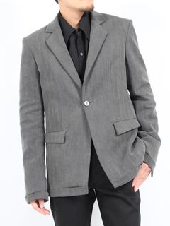 【24AW】モデュラー ヘムジャケット / MODULAR HEM JACKET / オフブラック