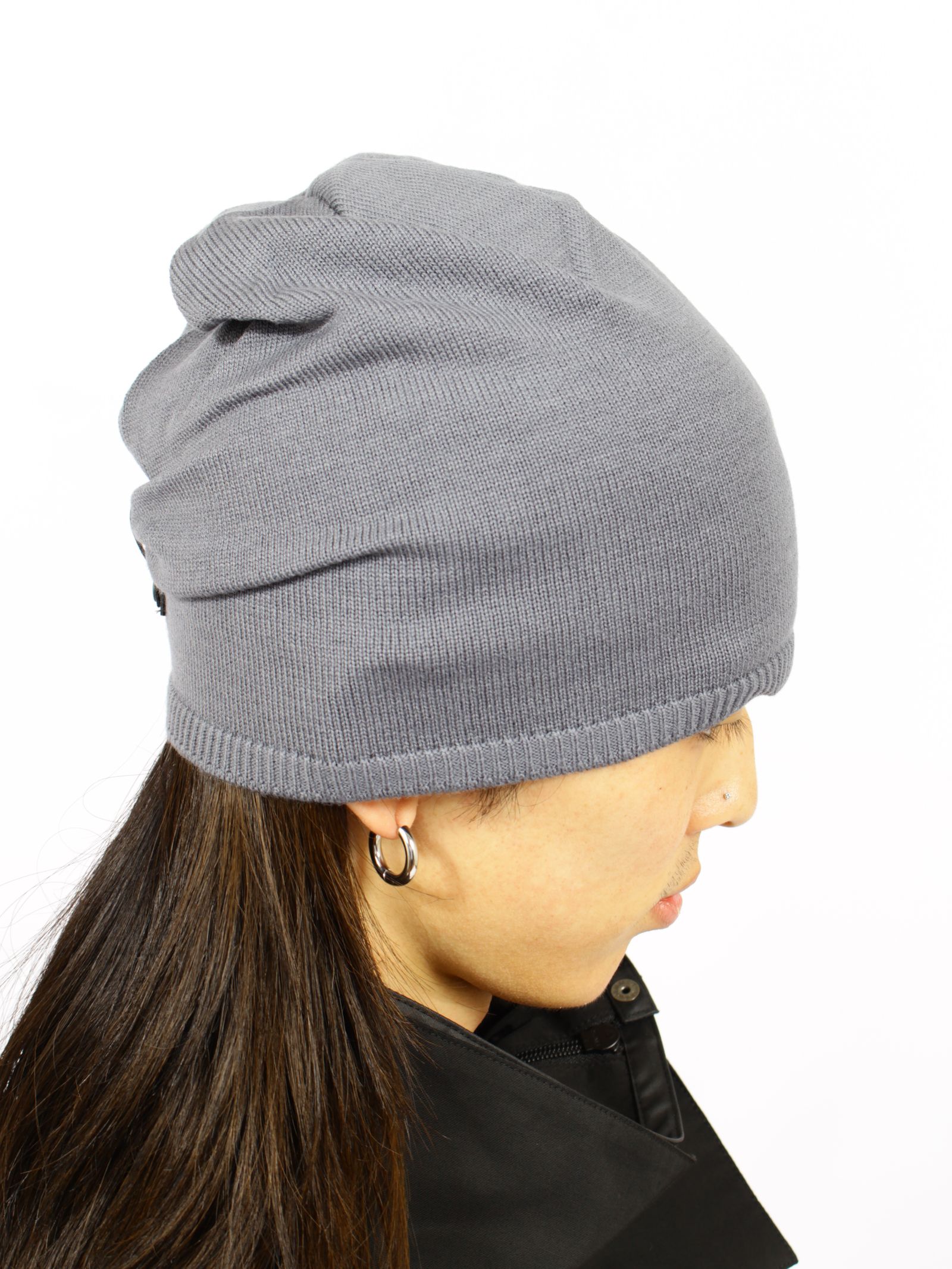 【26AW】ライトウール ビーニー ニット帽 / LIGHT WOOL BEANIE / BLUE CHARCOAL(チャコール)