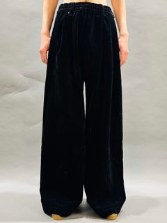 【25AW】フロッキー加工 カバード デニム 2サイド トラウザー パンツ / COVERED DENIM 2 SIDES TROUSERS / ブラック