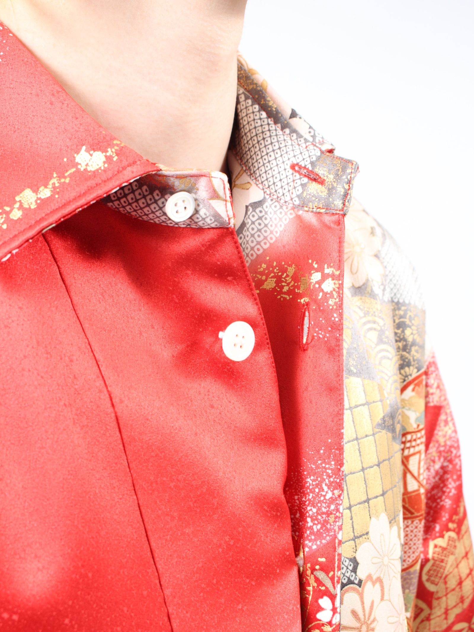 【24AW】パッディド ハワイアン シャツ / PADDED HAWAIAN SHIRT / レッド