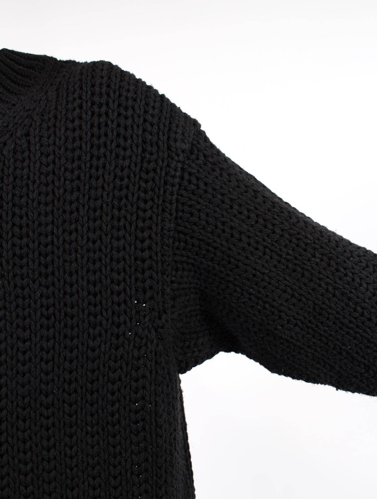 【25AW】シルク ウール ハイゲージ ニット / SILK WOOL KNIT / ブラック