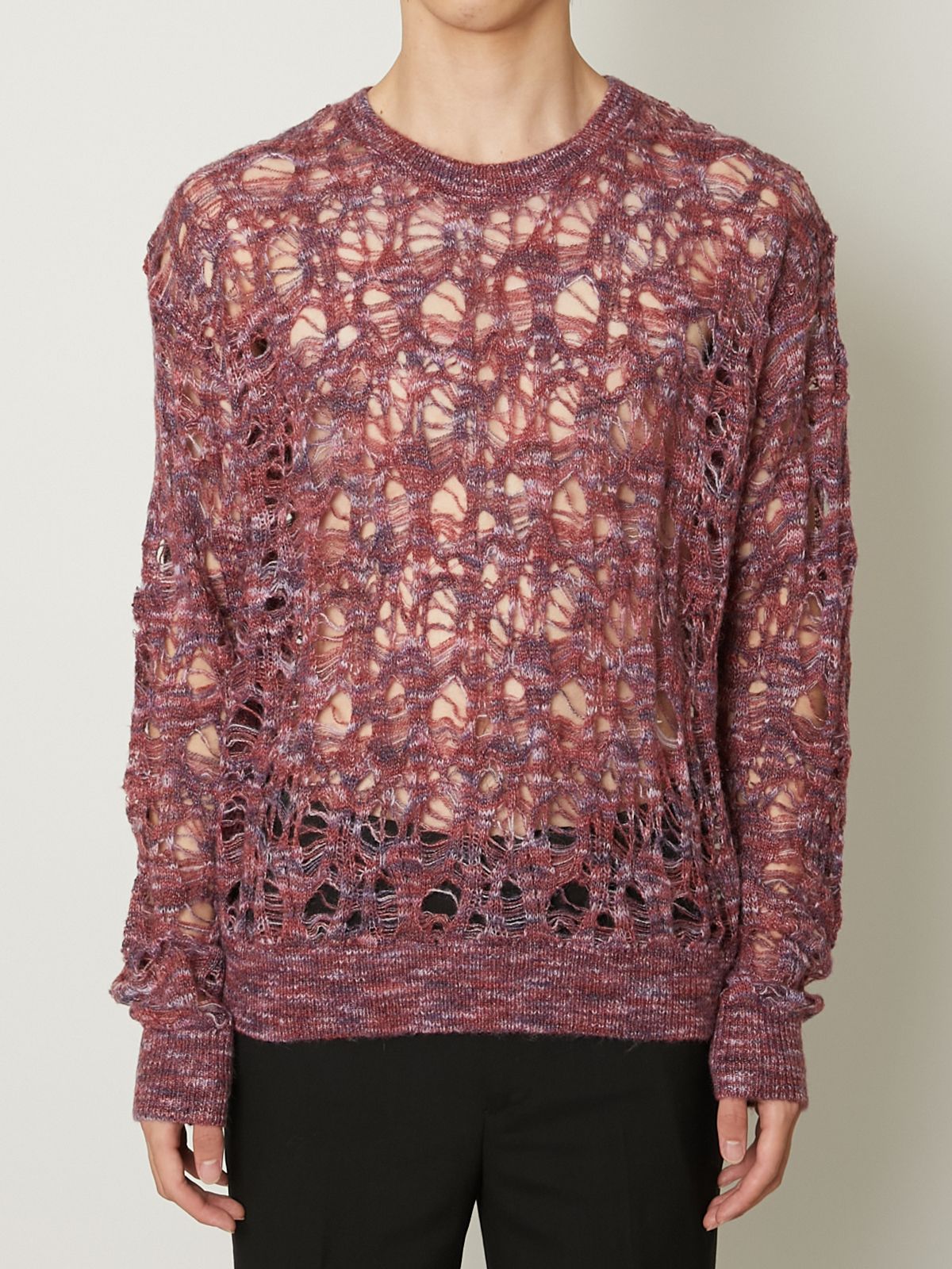 【25AW】モヘア ニット 長袖 プルオーバー / MOHAIR KNIT / ボルドー